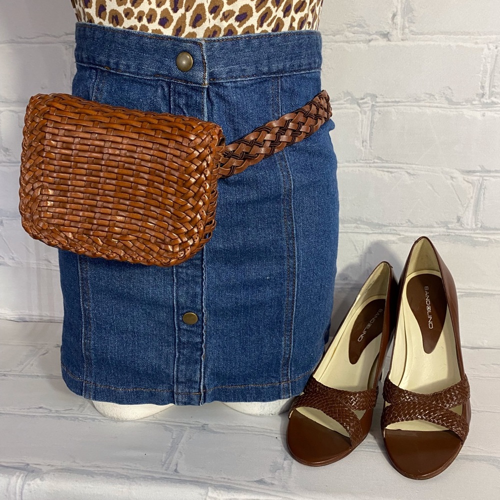 Waist, belt, bag, leather brand-name,Cole, Haan, New. Flawless